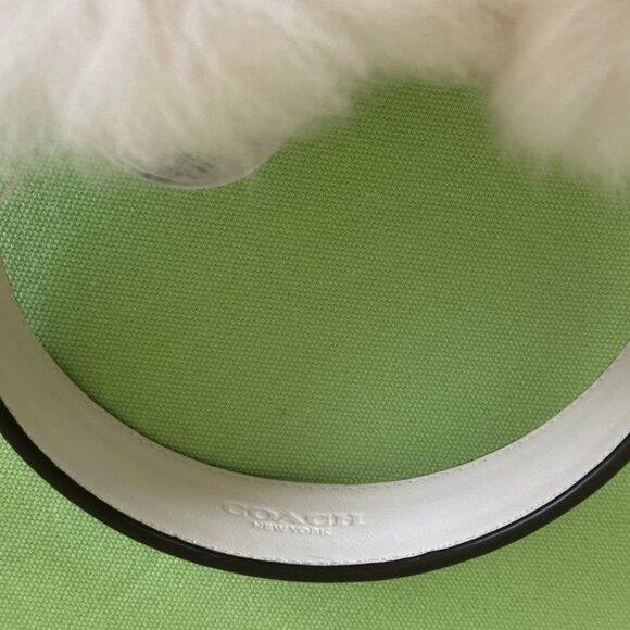 COACH SHEARLING  EARMUFFS:NWT  OFF WHITE  CCL09 main image 4